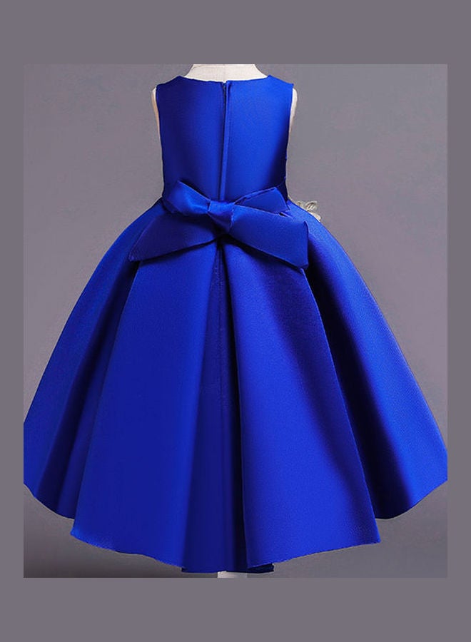 Floral Design Princess Dress Blue/White