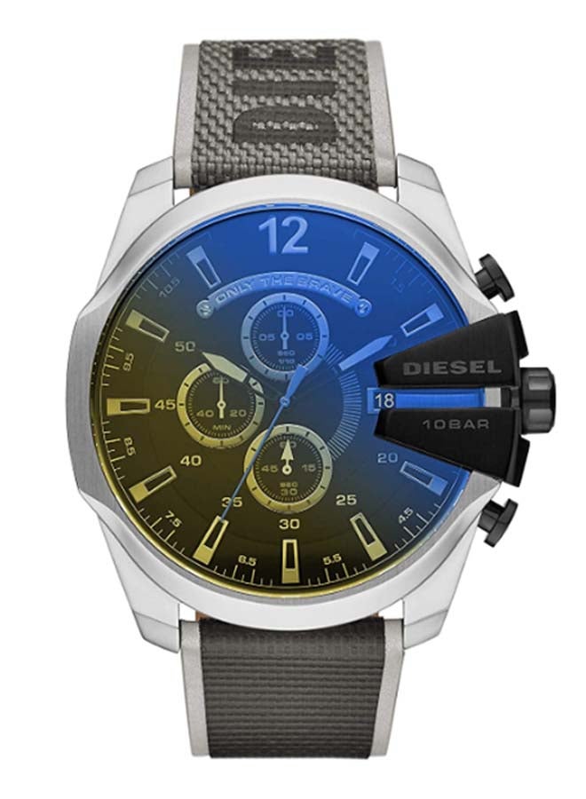 Men's Mega Chief Round Shape Fabric Chronograph Wrist Watch 51 mm - 2-Tone - DZ4523