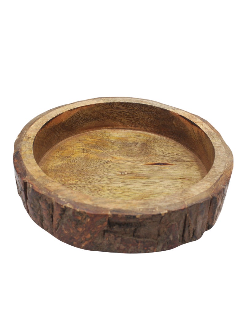 Handmade Wooden Tree Bowl 7x2 Inch