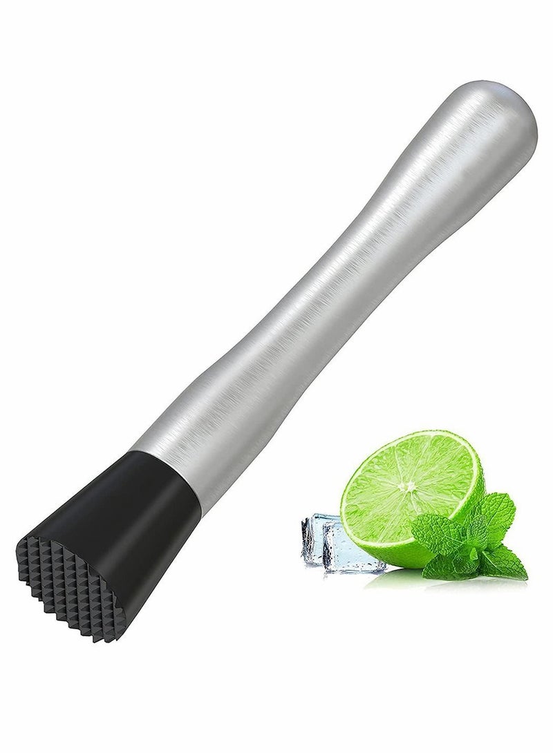 Muddler Stainless Steel Pounding Popsicles Sticks Plastic Broken Pop Sickles Bar Tools for Rest 8 inch Long 1pc Fruit Crusher Home Making Drinks