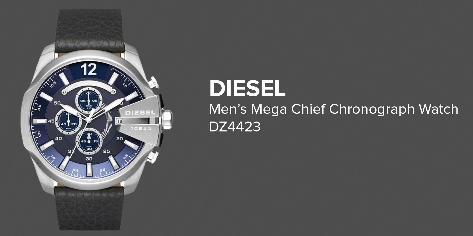 Men's Mega Chief Water Resistant Chronograph Watch DZ4423