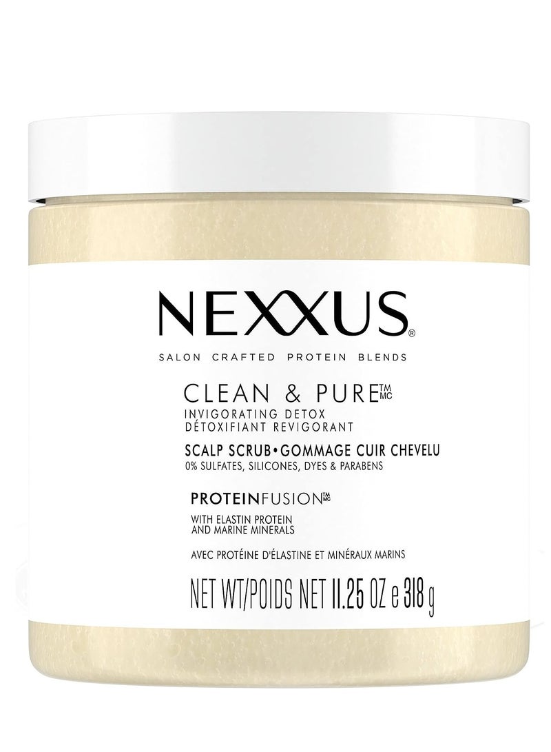 Nexxus Clean & Pure Sulfate-Free Scalp Scrub Exfoliating and Nourishing Hair Treatment Detox Hair Care 11.25 oz