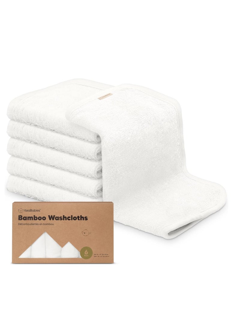 Baby Washcloths - Baby Bamboo Washcloths Towel - Soft Organic Baby Washcloths for Motherhood - Face Towels for Baby, Adult and Infant - Hypoallergenic, Anti Bacterial Towels - (White)