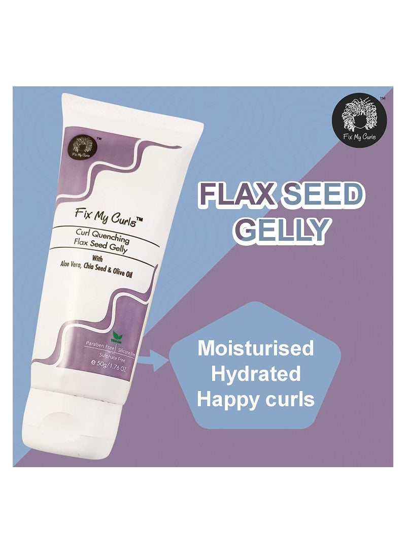 Fix My Curls Curl Quenching Moisture Styling Bundle For Curly And Wavy Hair 50gm Each Pack of 2