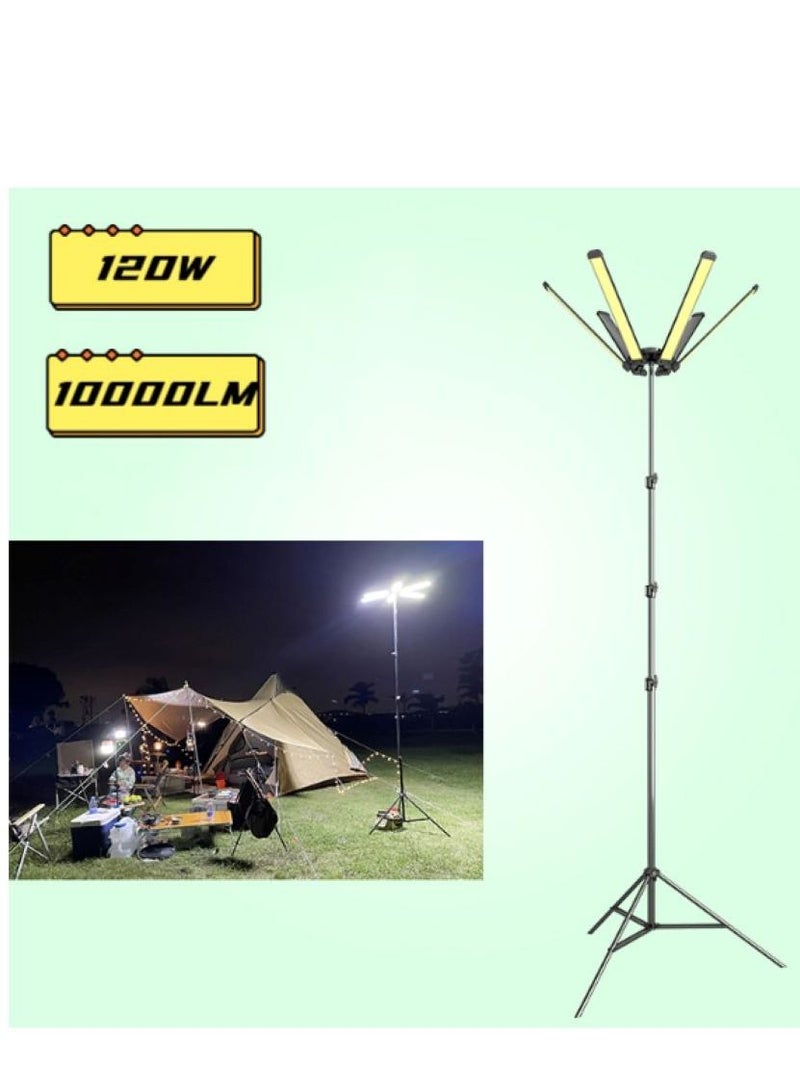 Camping Light Outdoor High Power 6pcs LED Light 120W Portable Multifunction Lamp VIP-08 PRO