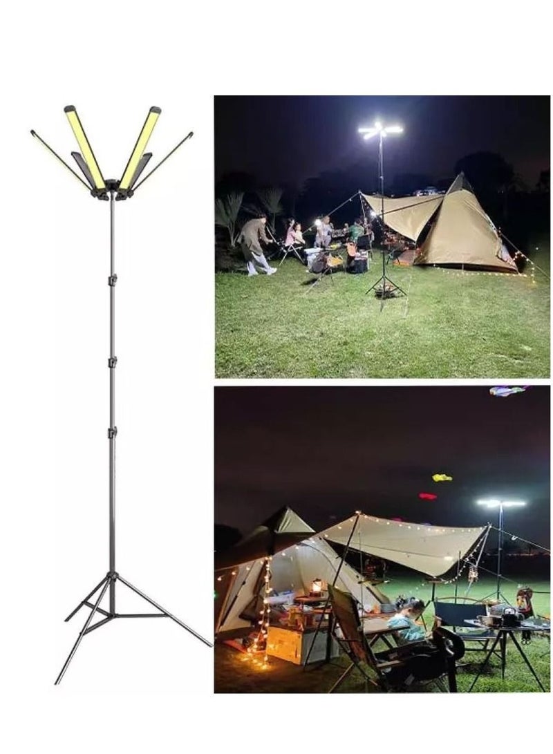 Camping Light Outdoor High Power 6pcs LED Light 120W Portable Multifunction Lamp VIP-08 PRO