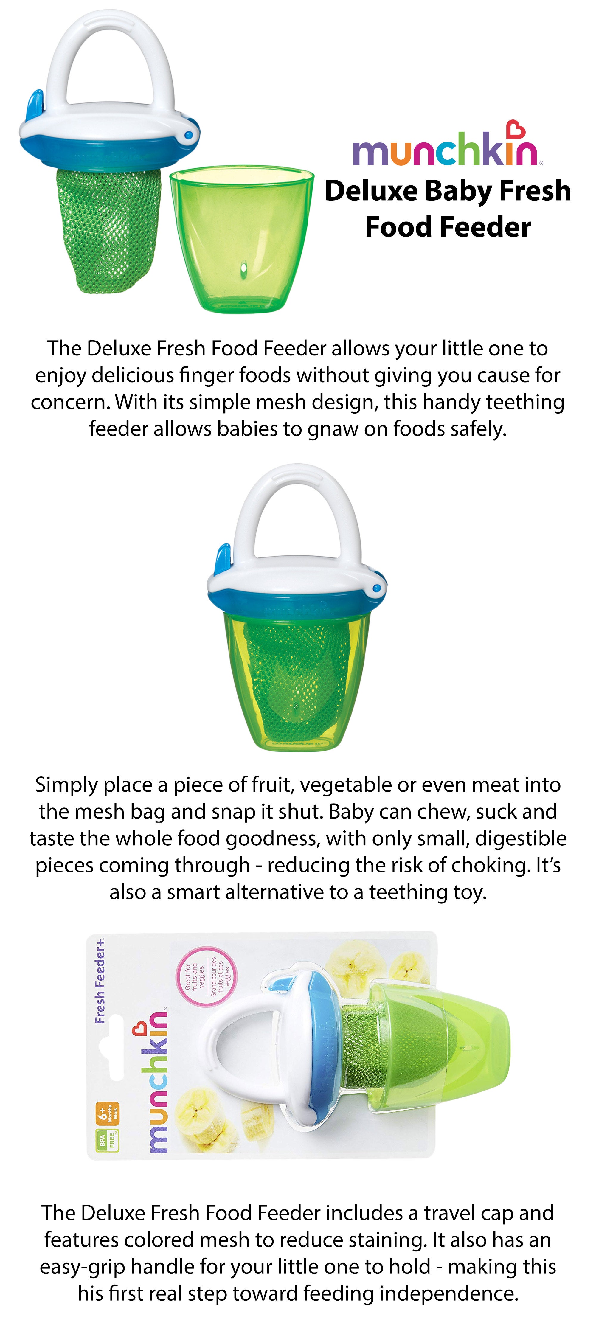 Deluxe Baby Fresh Food Feeder, 6+ M - Blue/Green