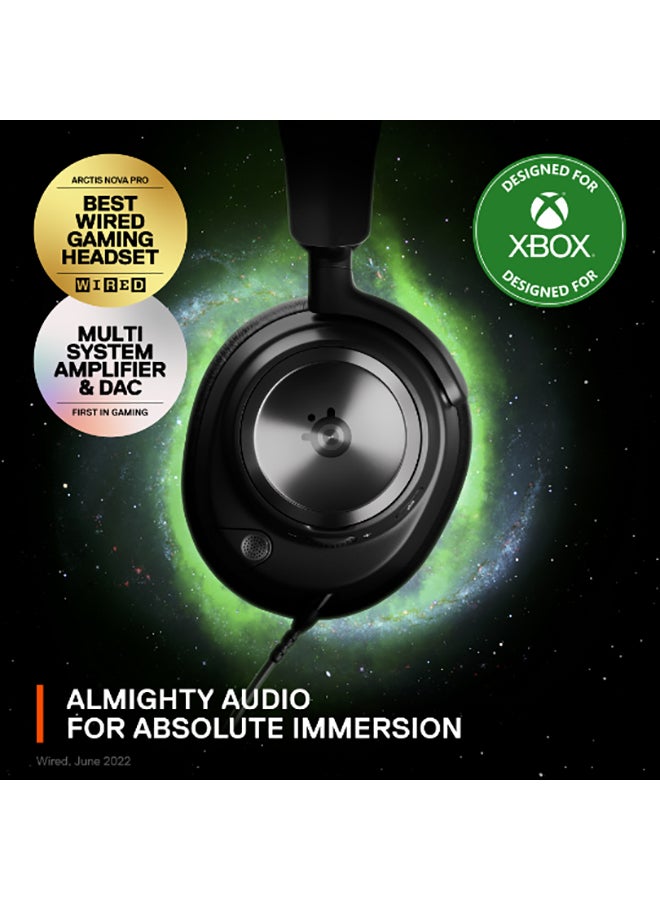 Arctis Nova 7X Wireless Multi System Gaming & Mobile Headset, Nova Acoustic System, 2.4GHz+Bluetooth, 38Hr Battery, ClearCast Gen2 Mic, For Xbox Series X|S, PC, PS5, Black | 61565