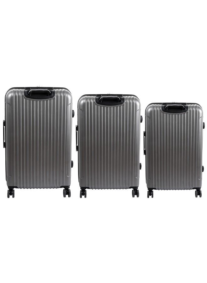Biggdesign 3 Piece Ocean Design Carry On Luggage Set Gray