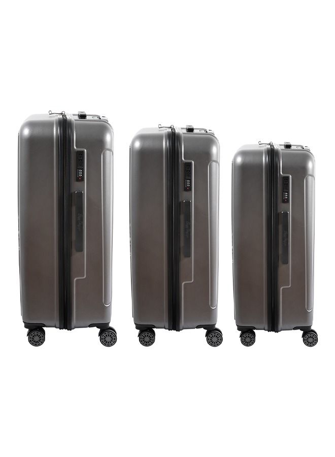 Biggdesign 3 Piece Ocean Design Carry On Luggage Set Gray