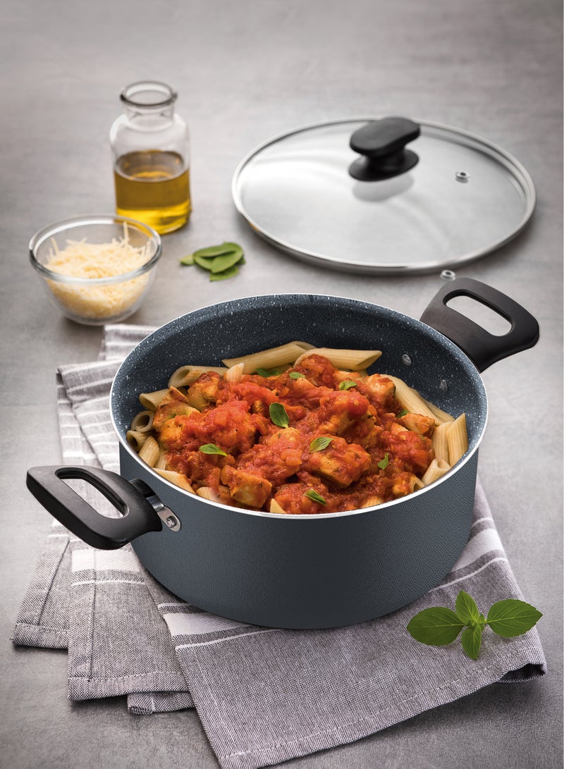 Since 1911,Made in Brazil-  7 Pieces Blue Aluminum Cookware Set with Interior and Exterior Starflon Max Nonstick Coating,