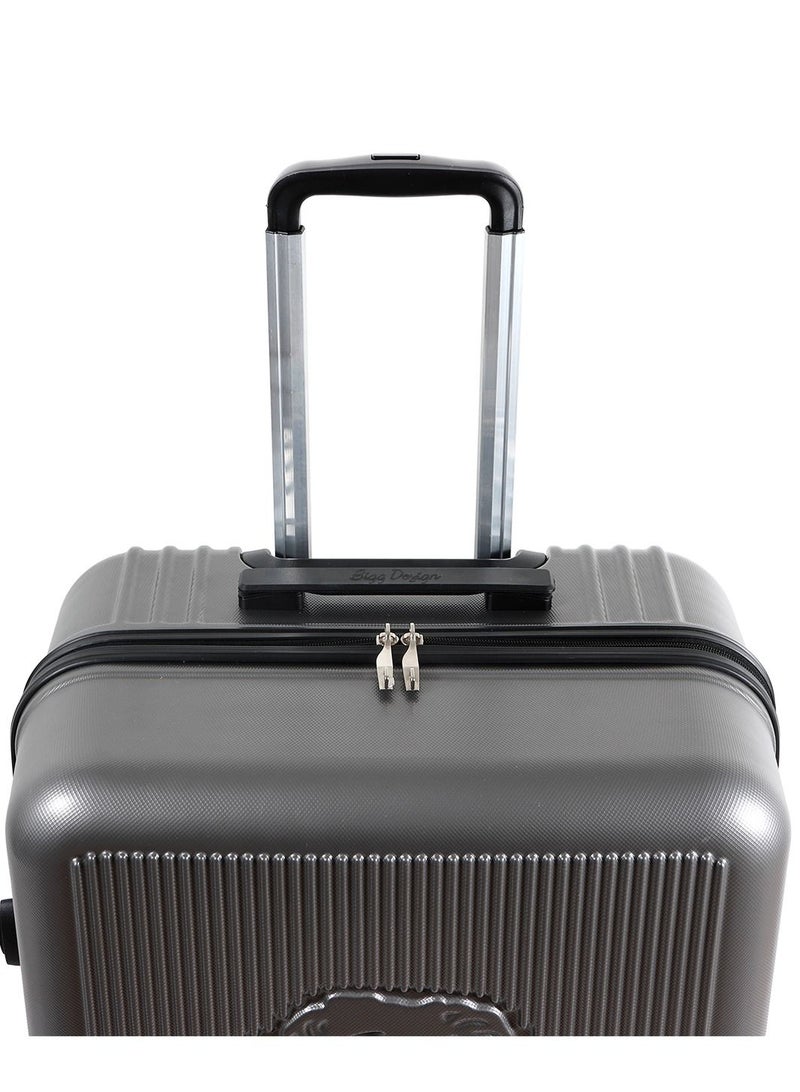 Biggdesign Lightweight Ocean Design Carry On Luggage with Spinner Wheel and Lock System Gray 24-Inch
