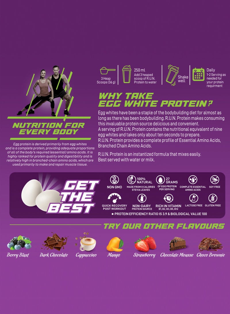 100% Egg White Protein Powder, Natural Egg Protein, 27g Protein, 14g EAA, Lactose Free, Soy Free, Gluten Free, 2.20 lbs/1 kg, 28 Servings, Chocolate Brownie