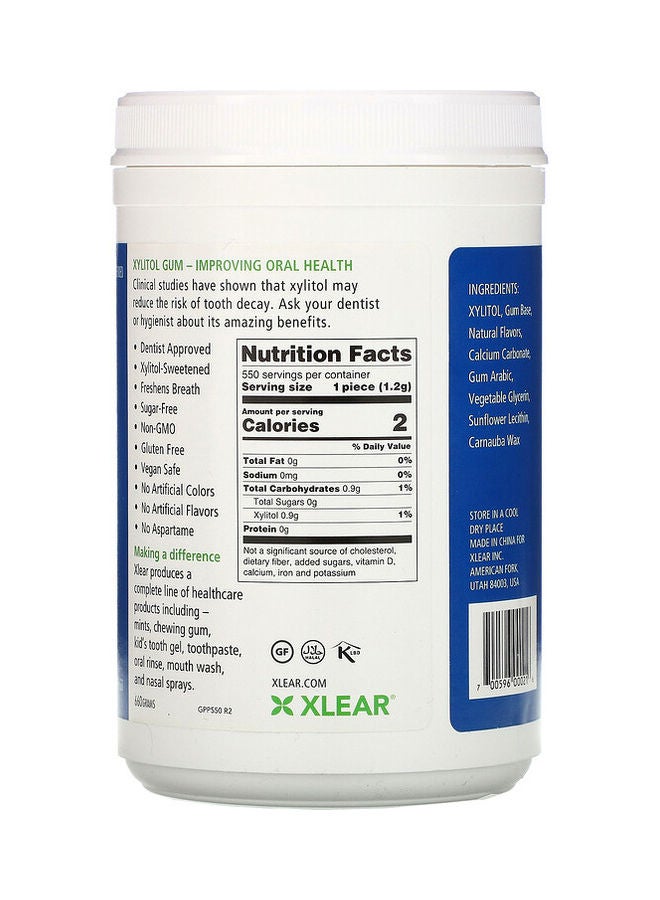 Spry Chewing Gum Natural Peppermint 660grams