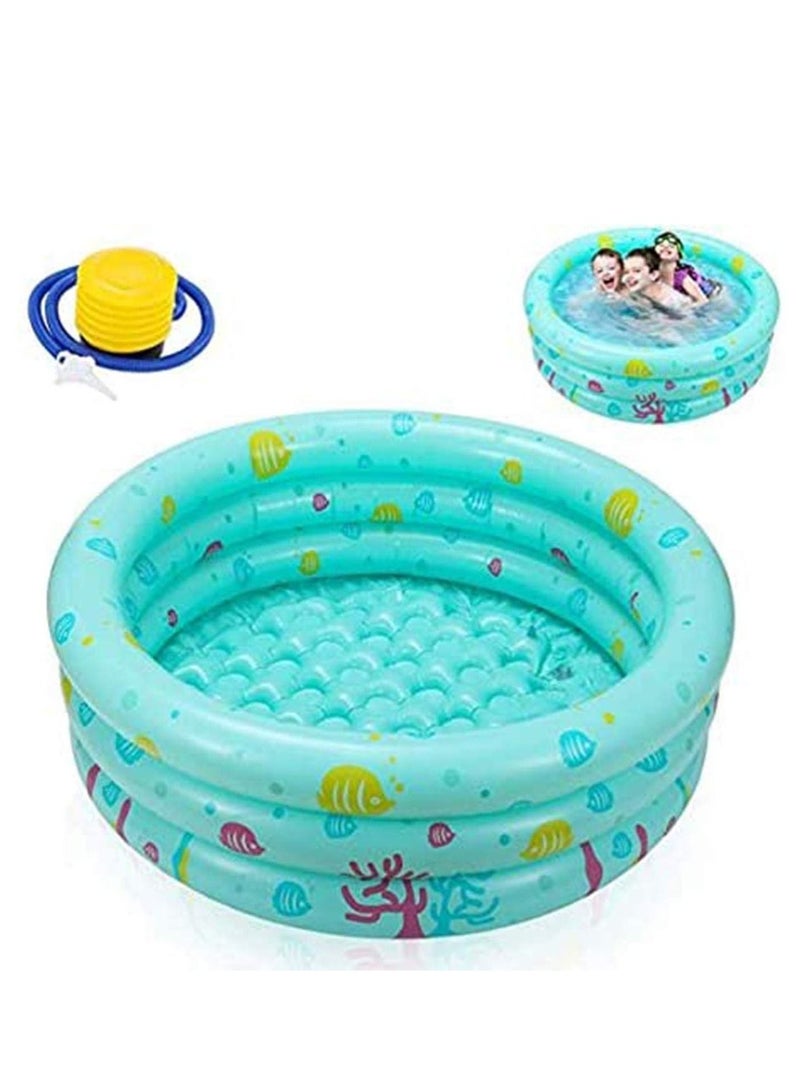Fun Lounge Pool with Inflatable Safety Floor and Free Air Pump, The Palm Trees Snap Set Pool, Family Swimming Paddling Rectangular