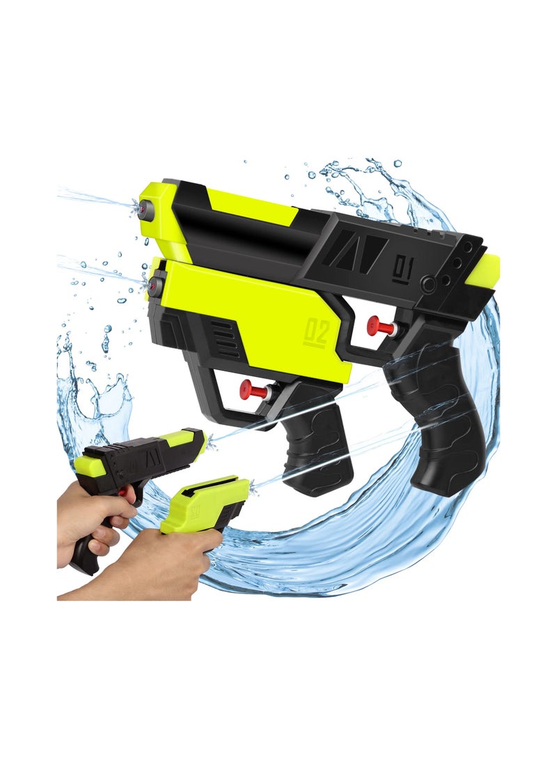 SYOSI 2 in 1 Squirt Guns, Manual Water Powerful Pool Gun Toys for Kids, Ages over 12, Green Space