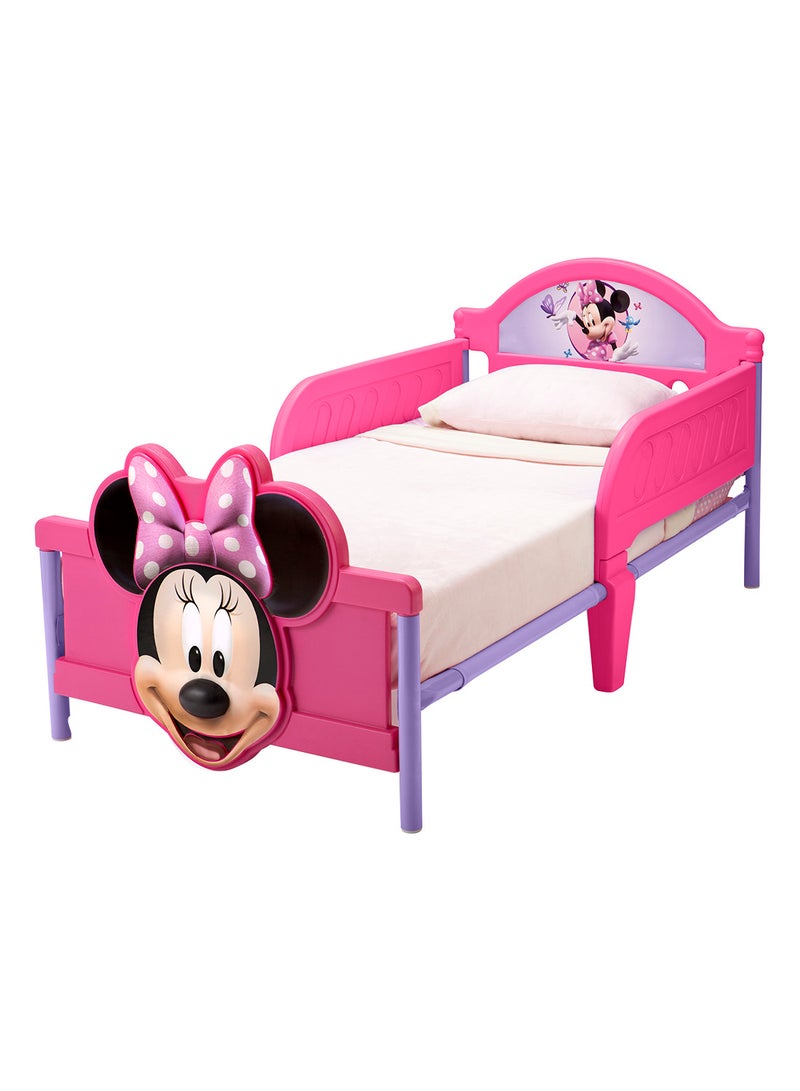 Minnie Mouse Toddler Bed with Guardrail Pink