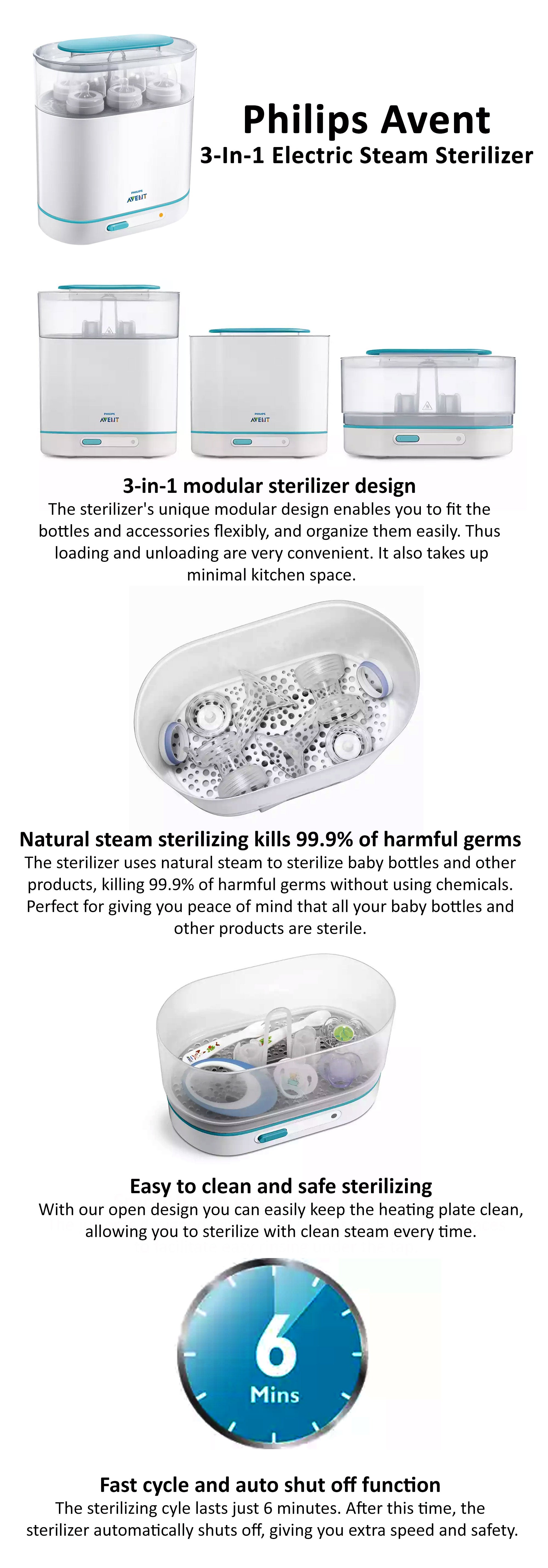 3-In-1 Electric Steam Sterilizer