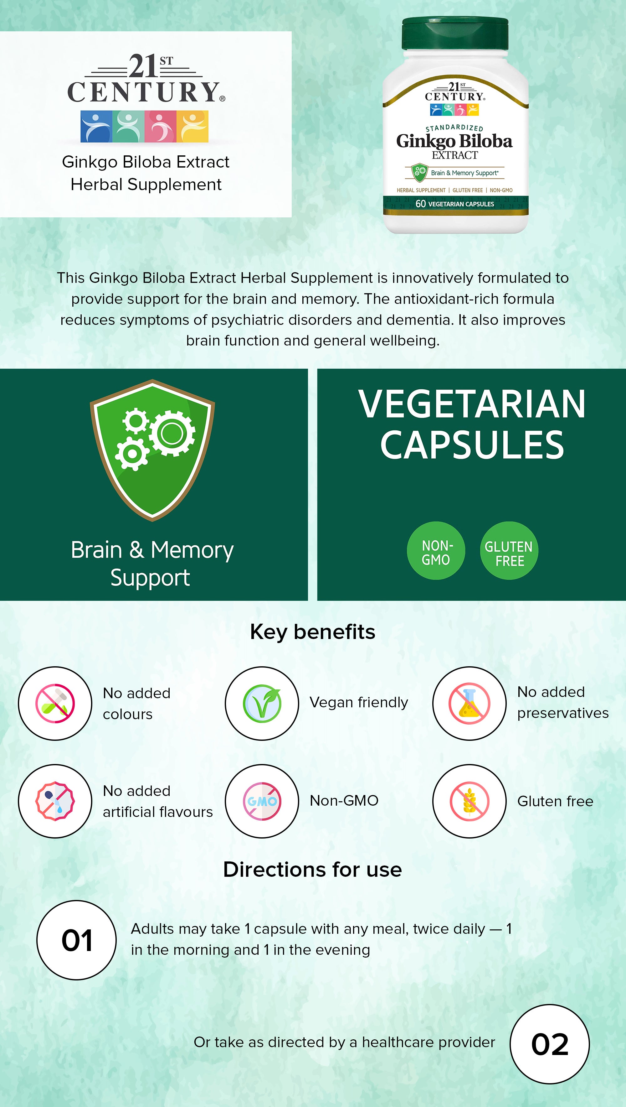 Ginkgo Biloba Herbal Supplement