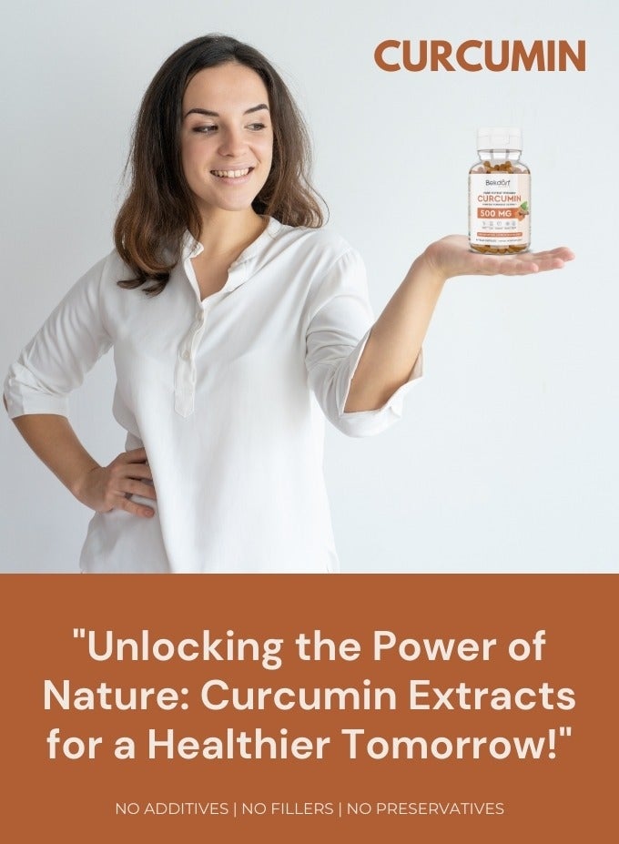Curcumin- Pure Turmeric Extracts Superior Absorption, Ultra Premium Quality with 95% Curcuminoids for Healthy Inflammatory Response, Immunity, Liver & Joint Health - 60 Veg Caps
