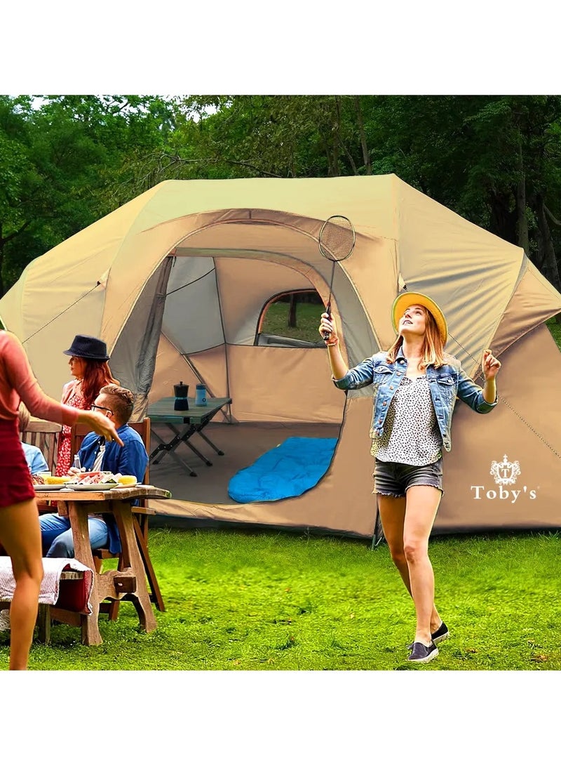 Toby's New 10 Person Camping Tent - Portable Easy Set Up Family Tent for Camp