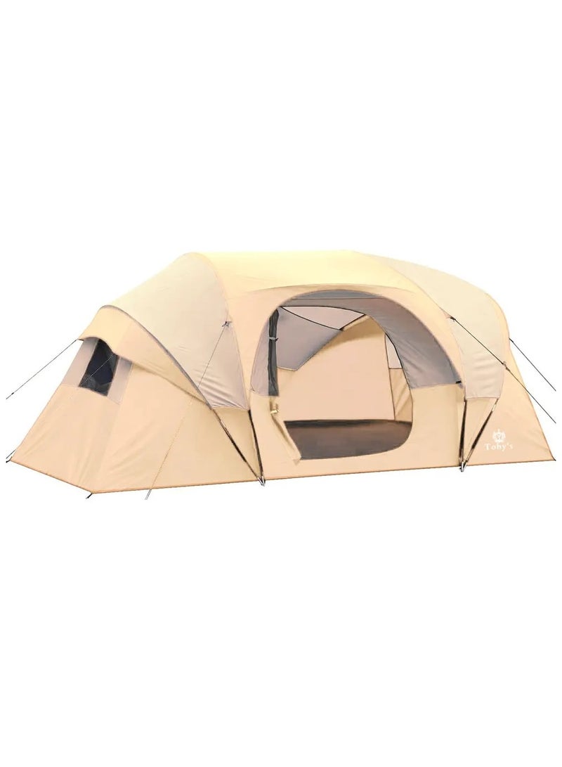 Toby's New 10 Person Camping Tent - Portable Easy Set Up Family Tent for Camp