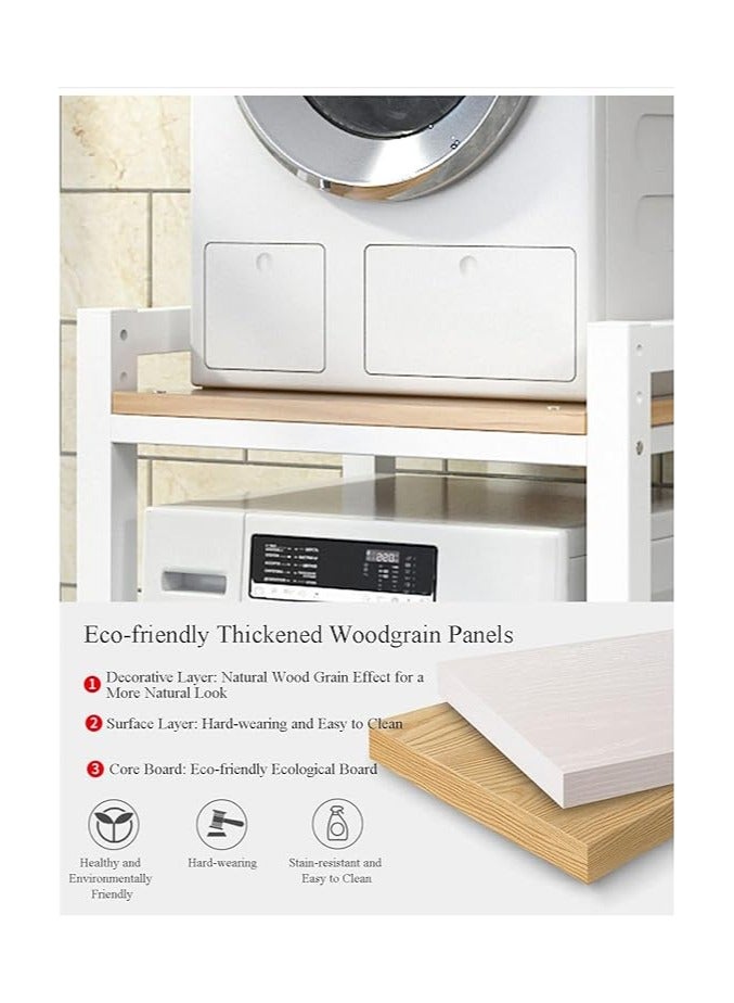 Dryer Stand - Over Washer Storage Rack with 400KG Load Capacity - Stacking Kit for Front Loader Washing Machines & Tumble Dryers - Enhance Laundry Room Organization alkhayam