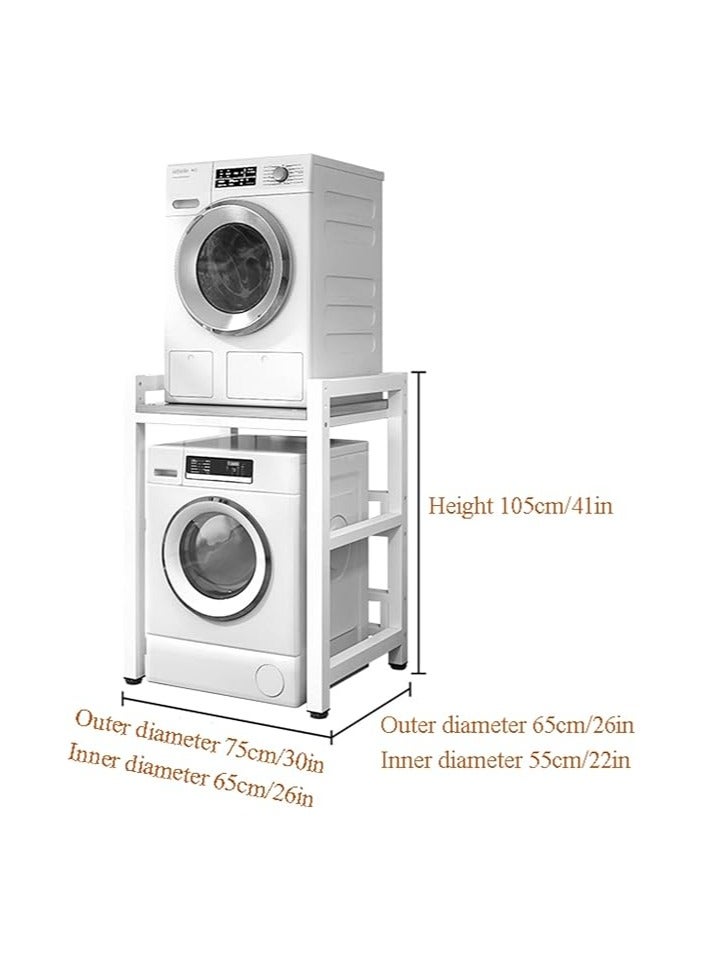 Dryer Stand - Over Washer Storage Rack with 400KG Load Capacity - Stacking Kit for Front Loader Washing Machines & Tumble Dryers - Enhance Laundry Room Organization alkhayam