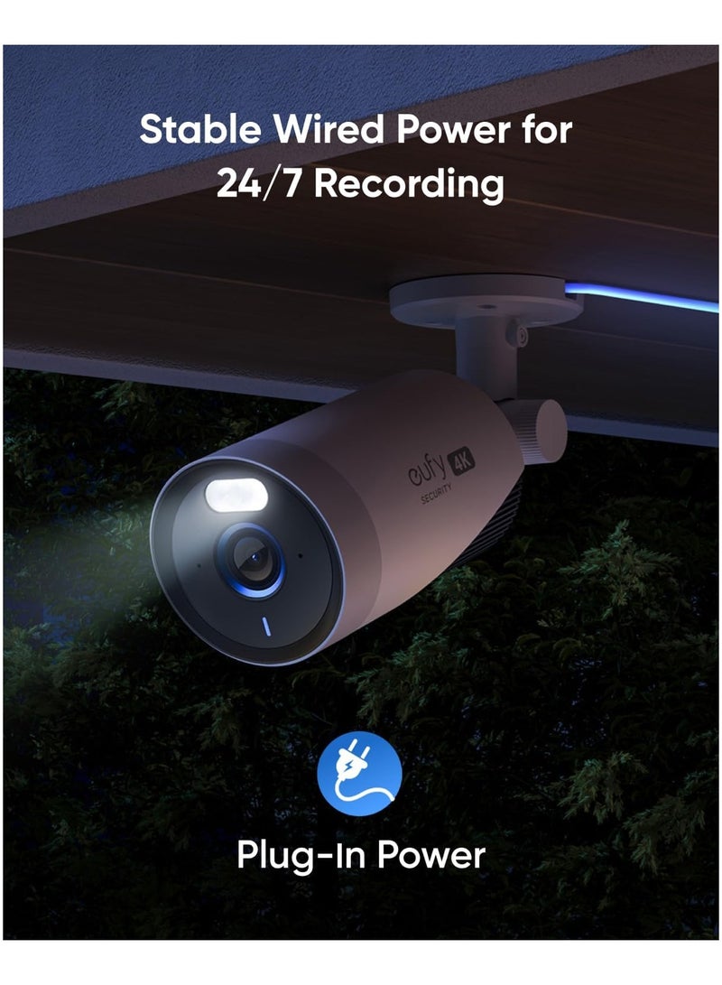 eufy Security eufyCam E330 (Professional) Add-On 4K Wired Outdoor Security Camera with Spotlights for 24/7 Recording, Enhanced Wi-Fi, Face Recognition AI,No Monthly Fee, Requires HomeBase 3