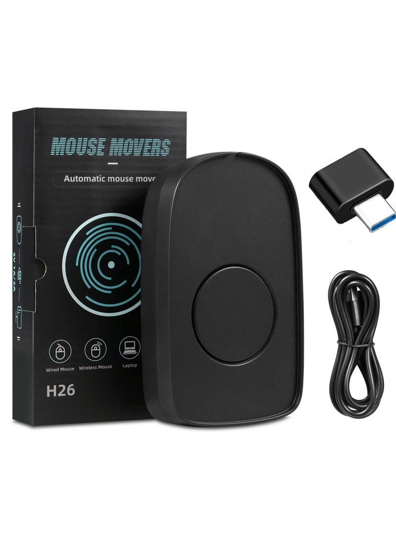 Mouse Mover Jiggler, Undetectable Mouse Mover Jiggler for Computer Laptop Awakening, Mechanical Mouse Jiggler with Drive Free USB Port, Simulate Mouse Automatic Random Movement, Keeps PC Active