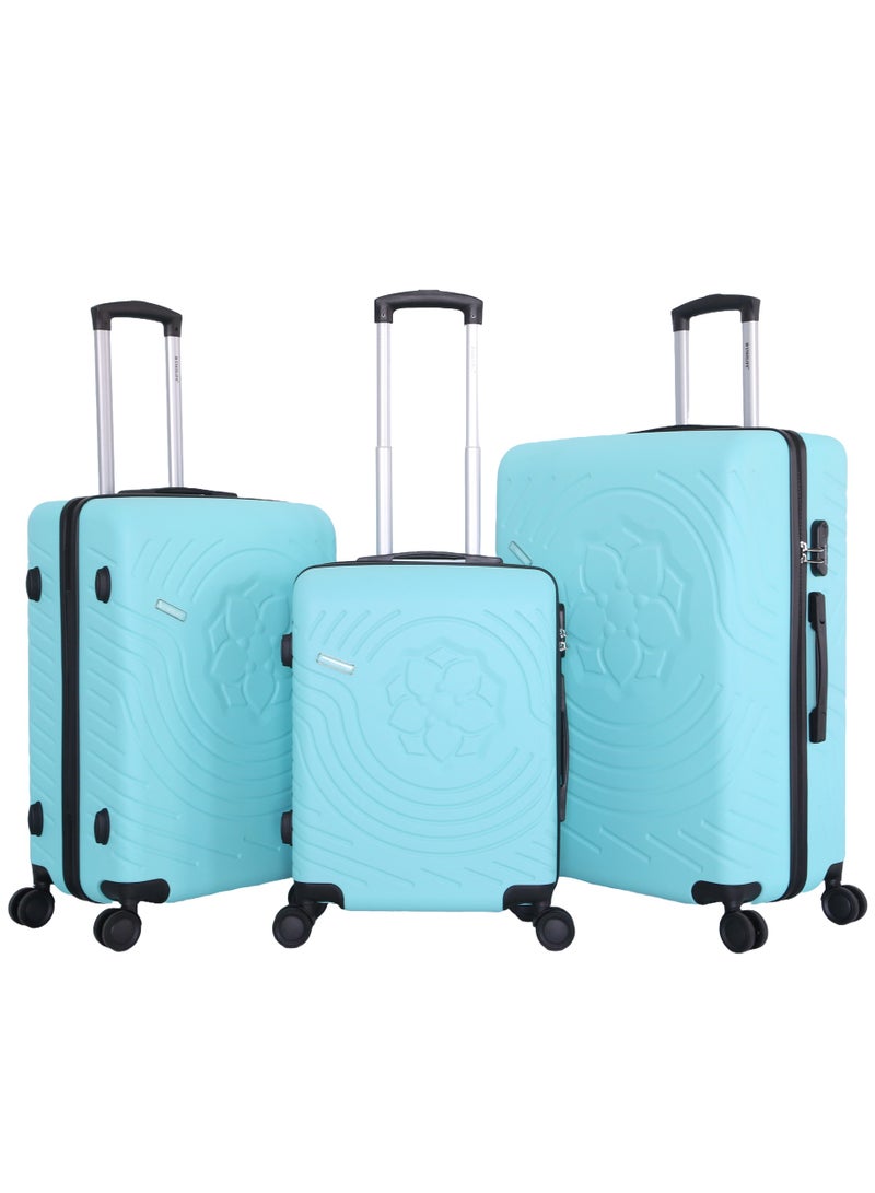 3pcs ABS Hard Side Trolley Luggage Set Spinner Trolley Luggage Set with Number Lock