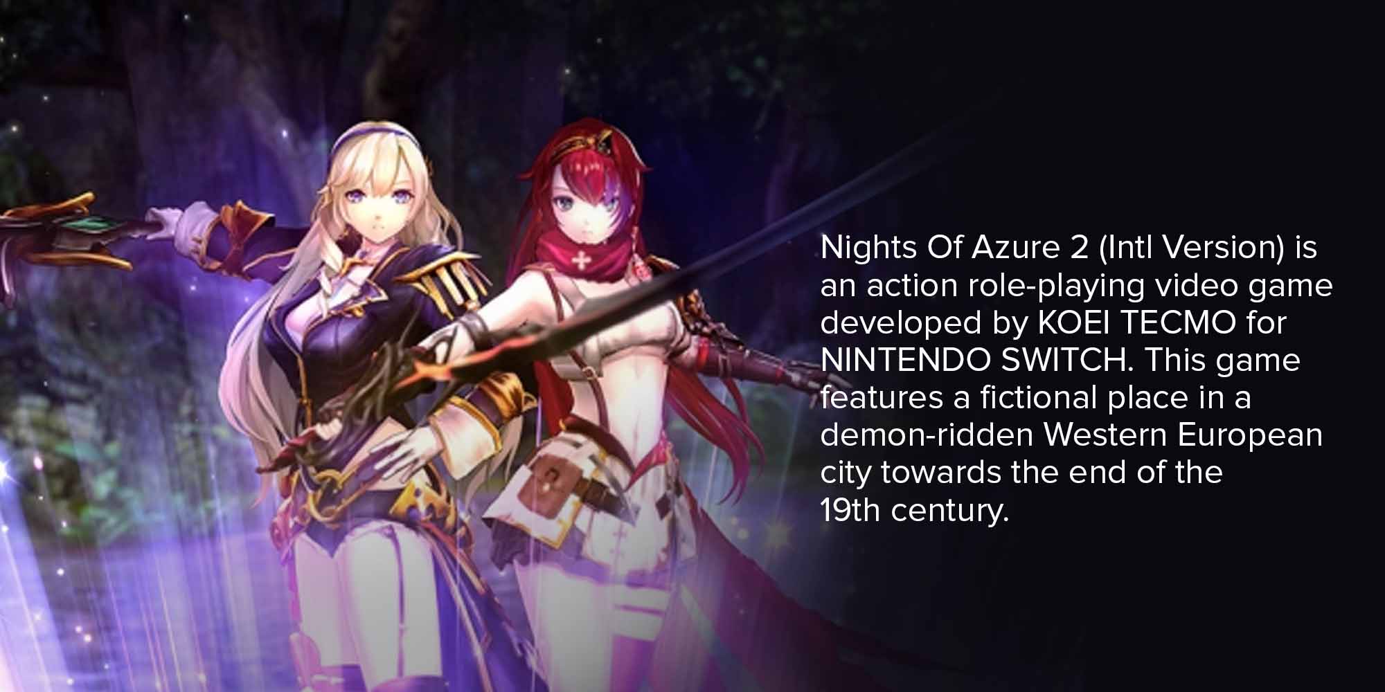 Nights Of Azure 2 (Intl Version) - Role Playing - Nintendo Switch