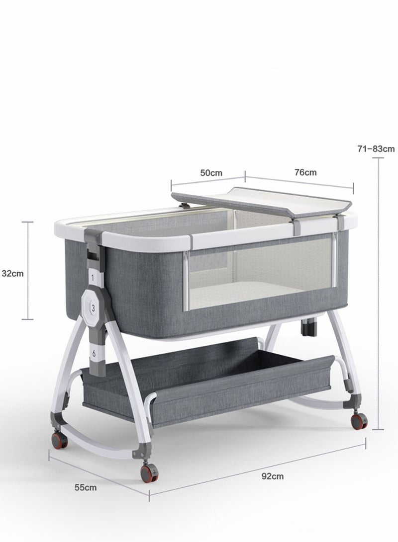 Neonatal Mosquito Net Bed, Foldable Portable Child/Baby Splicing Bed, Side Bed, Cradle Bed