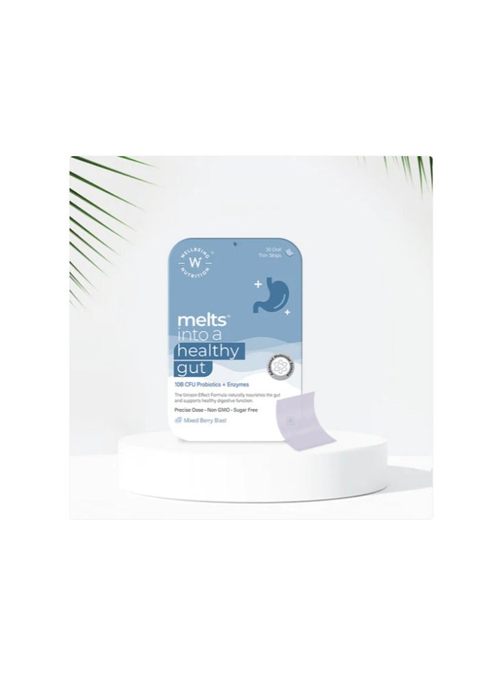 Wellbeing Nutrition Melts Healthy Gut (30 Oral Strips)