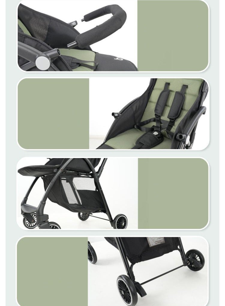 Folding Shock-Proof Stroller, Four-Wheeled Stroller, Baby Stroller for 0-3 Years Old, Stroller Stroller, Portable