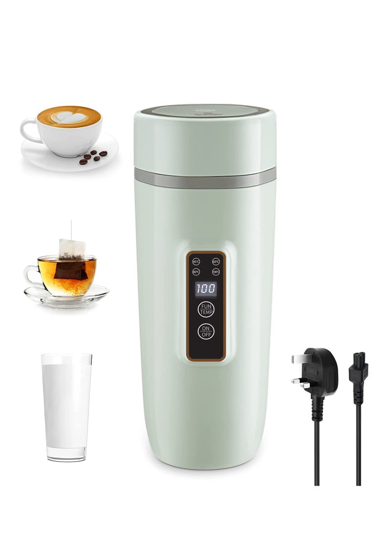 Travel Kettle, 4 Preset Temperature Control Fast Water Boil Portable Electric Kettle, Stainless Material Automatic Shut off Tea Pot, Suitable for Milk, Coffee, Water and Making Tea,350ml Green