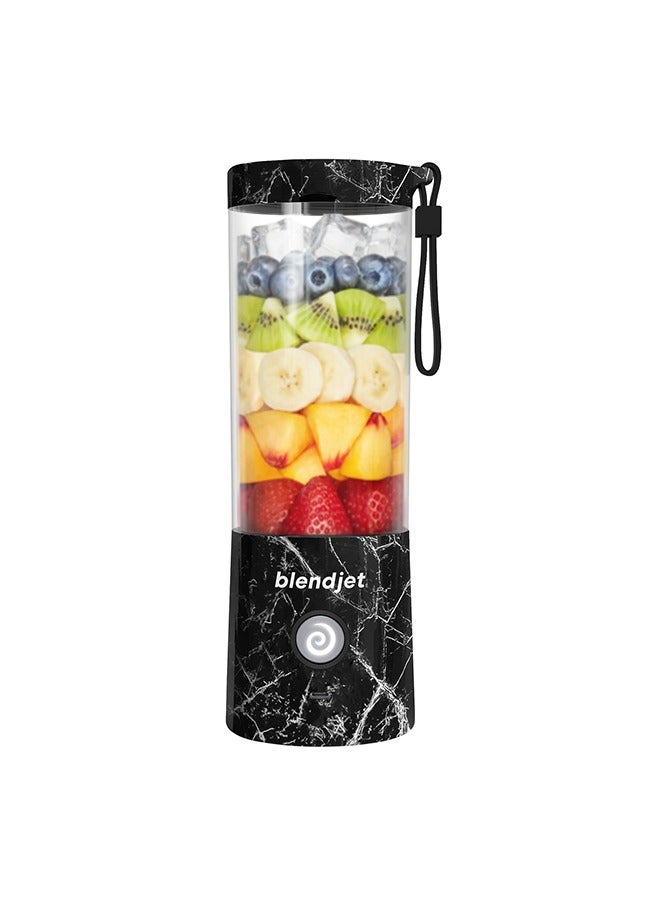 V2 Portable Blender Smoothie Maker, Personal Blender, Fruit Blender, Leak Proof Juicer, BPA-Free 475ml 200W Sports Bottle, USB-C Rechargeable, Ice Crusher with Stainless Steel Blades - Black Marble