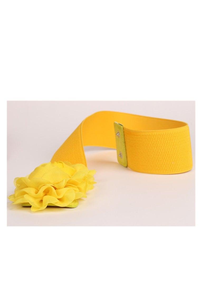 Decorative Female Simple All Kinds Of Elastic Belt rose Elastic Waist Seal 60g Yellow