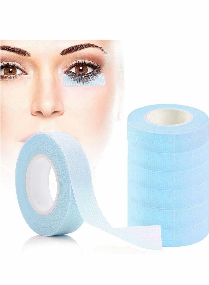 Eyelash Tape, Adhesive Lash Extension Tape Breathable Micropore Fabric Tape Lash Extensions Supplies for Eyelash Lint Free False Lash Extension Supplies, 6 Rolls