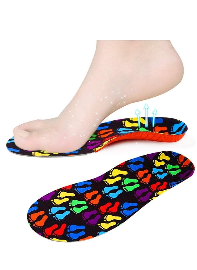 Orthotic Insole, Kids Orthotic Cushioning Arch Support Shoe Insoles, Children Pu Foam Inserts for Flat feet, Plantar Fasciitis, Feet Heel Pain Relief (16.5 cm)
