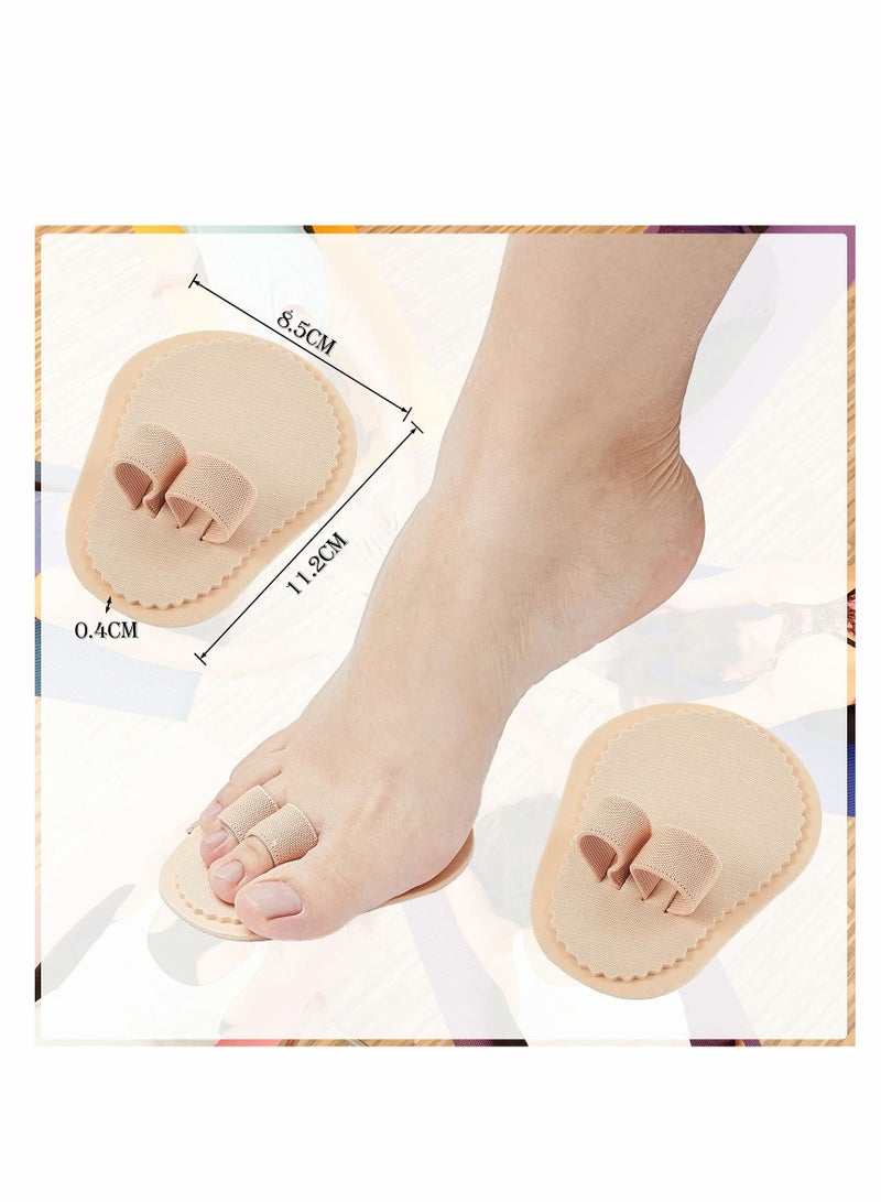 Toe Straightener, 6 Pieces Double, Hammer Splint Corrector Separators for Crooked Relieving Foot Pain, Claw and Overlapping Toes, Pressure, Discomfort (Beige)