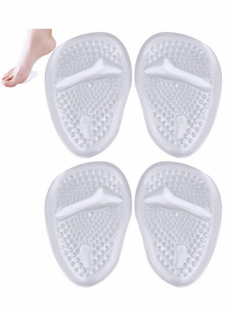 2 Pairs Gel Insoles Women,  Metatarsal Pads Shoe Insoles Foot Relief Pads Soft Gel Pads High Heel Pads Foot Pain Relief Pads Heel Inserts Feet Protectors Gel Cushions for Shoes Heels Women