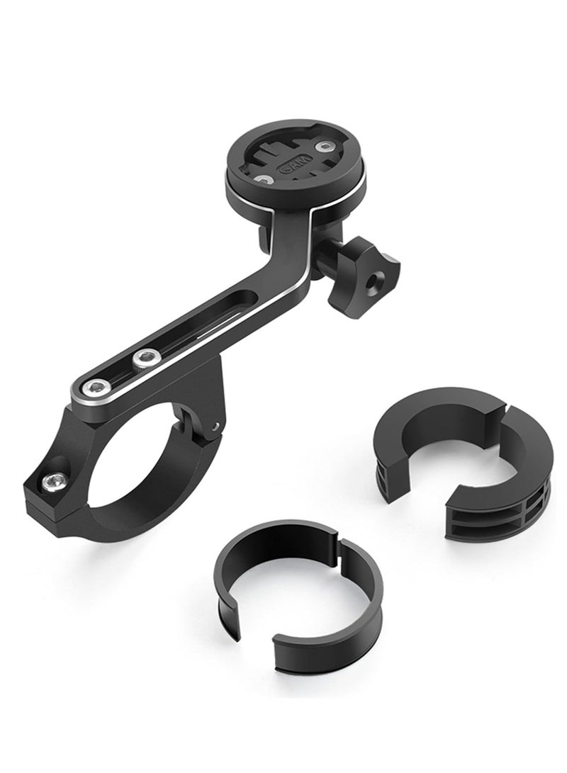 Bicycle Seat Post Bracket Support, Bike Computer Mount Compatible with Garmin GPS, CNC Aluminum Handlebar 22-35mm Stand Holder