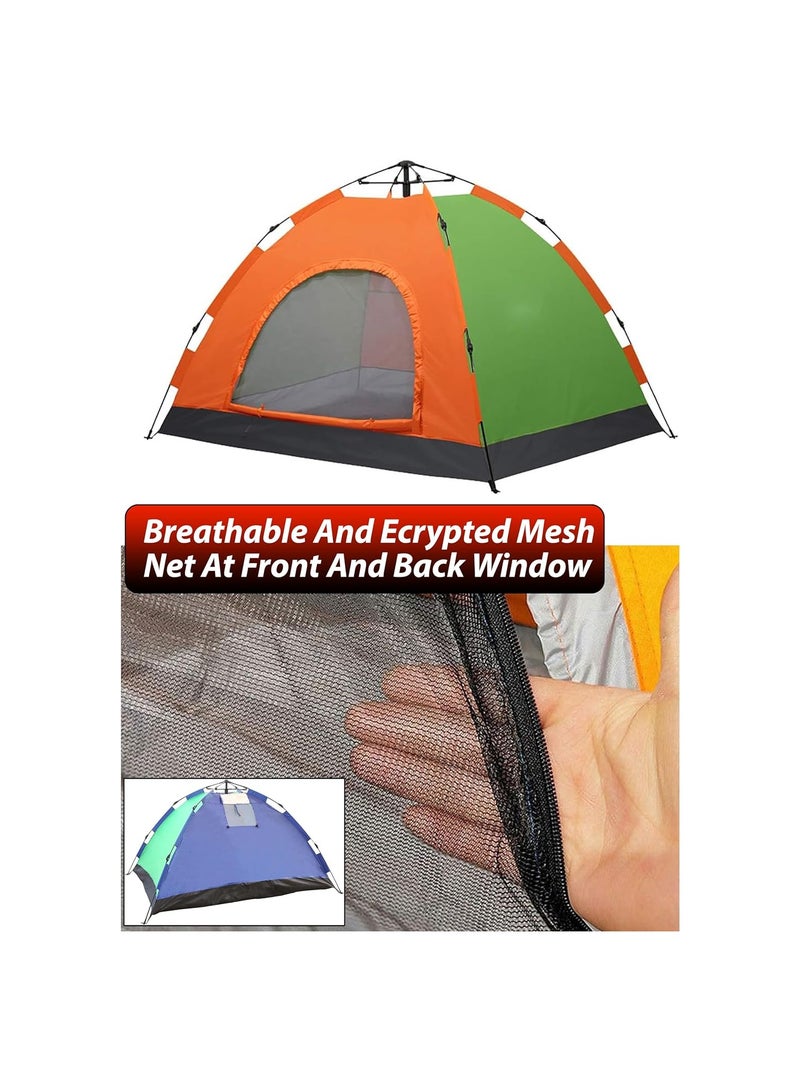 Automatic Pop-Up Camping Tent with Double Sided Zip For Adults UV Protection Lightweight Ideal Hiking Picnic Fishing Beach Portable Outdoor Sun Shade Cabana Solution Hydraulic Dome