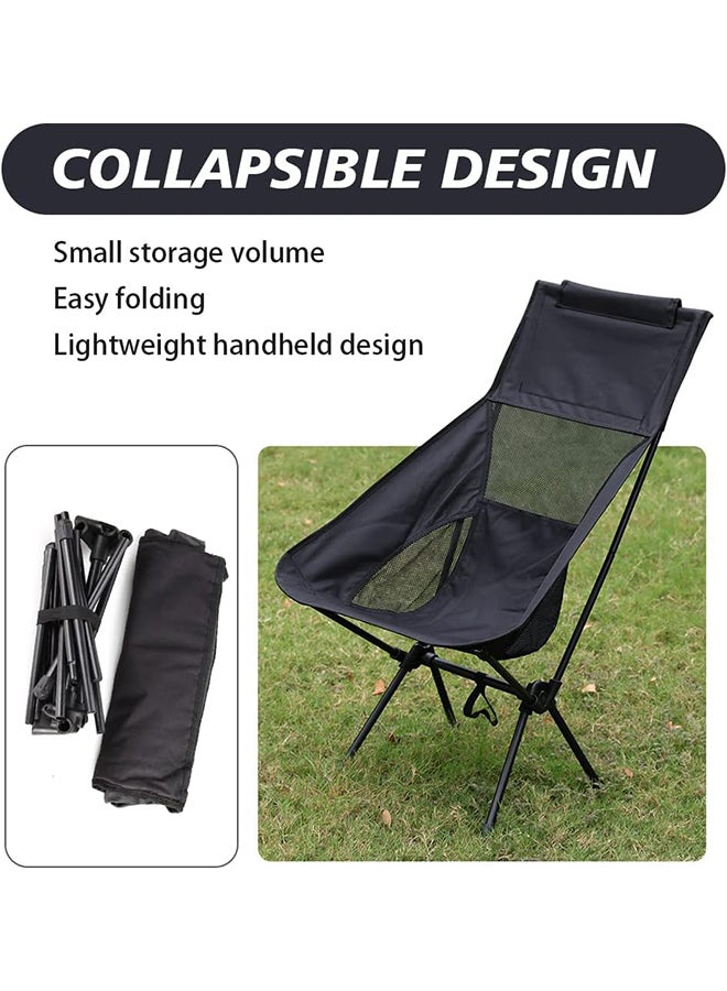 Camping Chair Portable Folding Chairs with Storage Bag High Back Oxford Cloth Portable Collapsible Chairs for Outdoor Camp Picnic Hiking Beach Lawn Travel