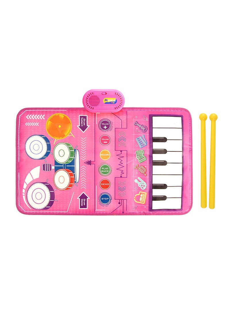 50*80cm children's early education drum music blanket touch piano mat jazz drum educational toy