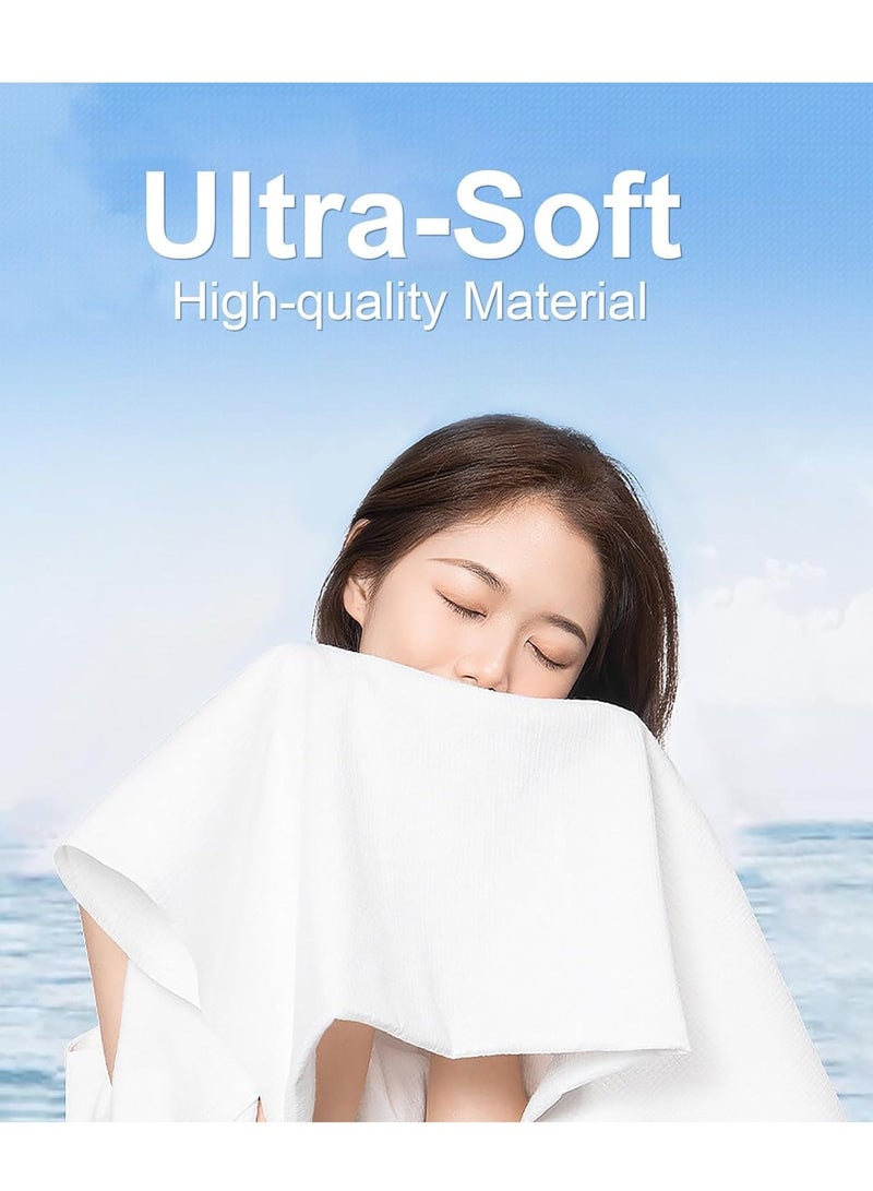 Large Compressed Towel, 55 x 27'' Disposable Cotton Bath Towels, Portable Light and Reusable, Suitable for Hiking, Camping, Beach, Swimming and Traveling