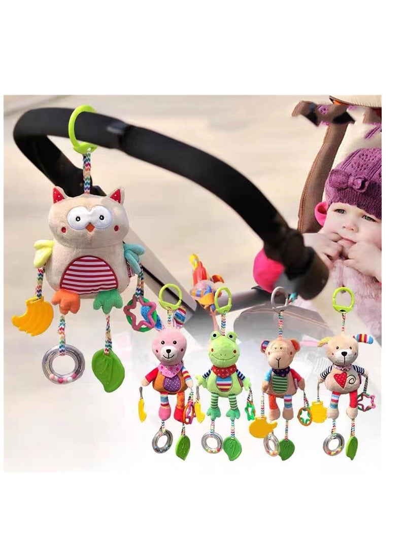 Newborn baby stroller pendant wind chime baby bed bell bed hanging rattle plush comfort toy