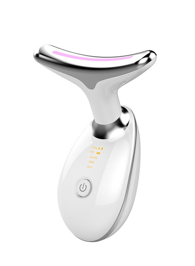 Firming Wrinkle Device for Neck Face,with 3 Color Modes, Double Chin Reducer Vibration Massager 42℃ Heat Vibration For Wrinkles Appearance and Skin Care, Tightening, Smooth