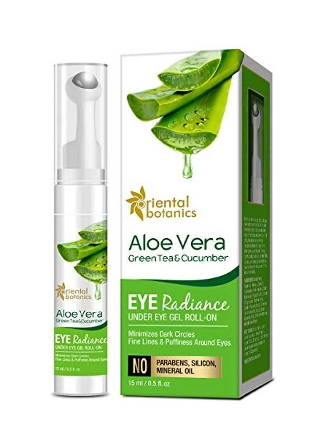 Aloe Vera Green Tea And Cucumber Eye Radiance Under Eye Gel Roll on Clear 3.937X3.937X3.937inch